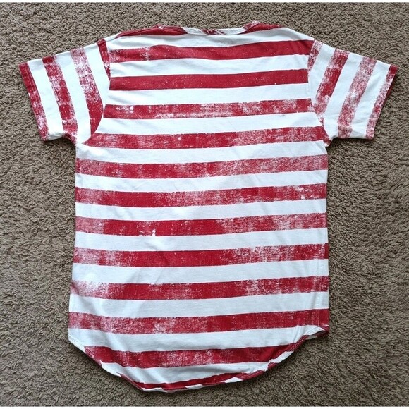 Evolution In Design T-Shirt Men's XL Red Striped Short Sleeve - Picture 3 of 6